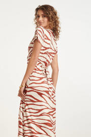 thumbnail: Smashed Lemon A-lijn jurk met zebraprint oranje