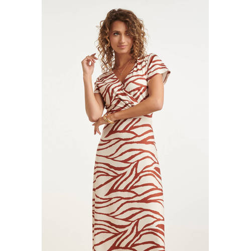 Smashed Lemon A-lijn jurk met zebraprint oranje afbeelding