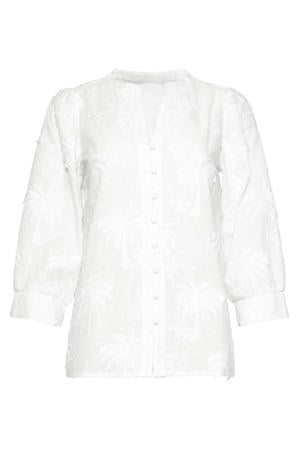 gebloemde blouse wit