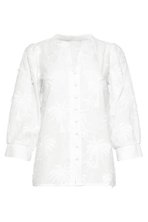 gebloemde blouse wit