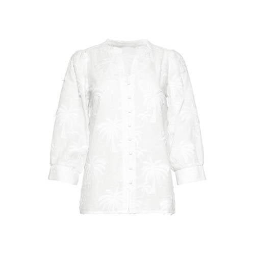Smashed Lemon gebloemde blouse wit afbeelding