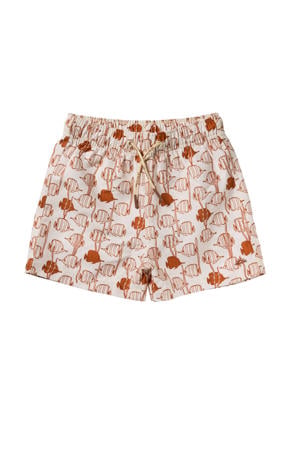 zwemshort offwhite/brique