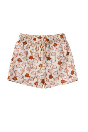 zwemshort offwhite/brique