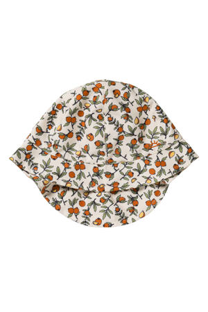 zonnehoedje offwhite/oranje