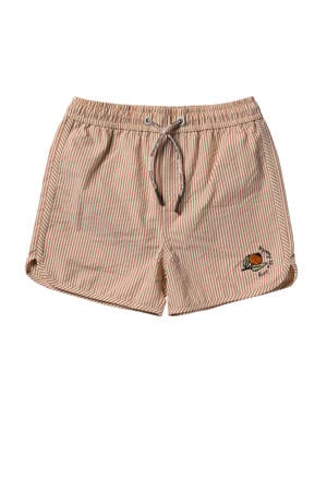 zwemshort lichtbruin/wit