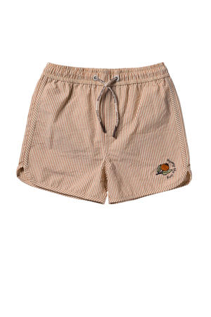 zwemshort lichtbruin/wit