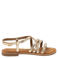 Lazamani Zuza leren sandalen goud