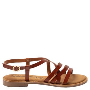 Zuza leren sandalen cognac