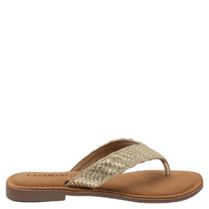Jule teenslippers goud
