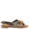 Lazamani Marika sandalen met panterprint beige/bruin