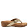 Lazamani teenslippers met sleehak goud