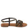 Lazamani Tova leren sandalen met studs zwart