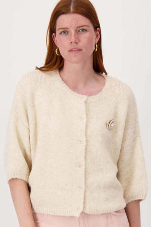 gebreid vest beige
