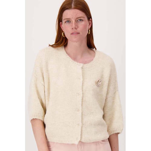 Zusss gebreid vest beige afbeelding