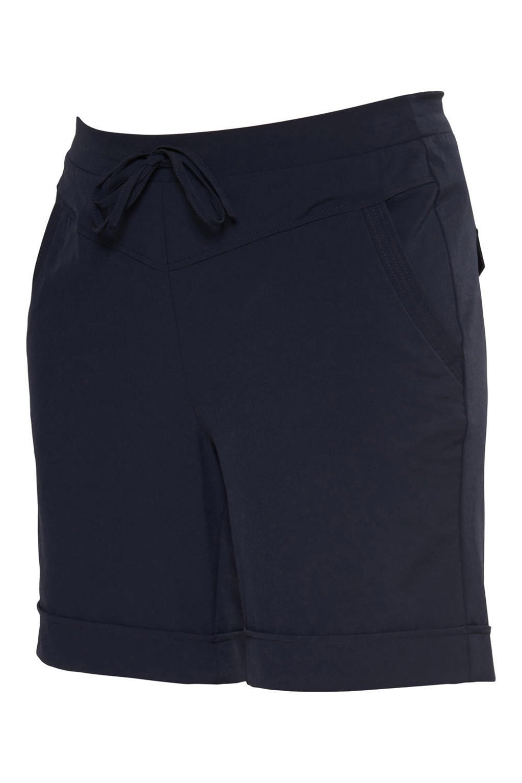 Marineblauw dames Dreamstar relaxed regular waist casual short blauw van polyamide met elastische tailleband met koord en effen