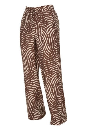 straight regular waist casual broek bruin