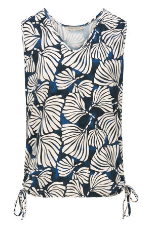 mouwloze top donkerblauw