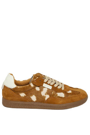Emporia-A sneakers met dierenprint cognac