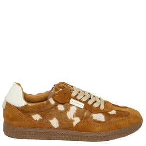 Emporia-A sneakers met dierenprint cognac