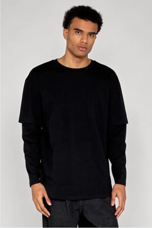 relaxed fit longsleeve - zwart