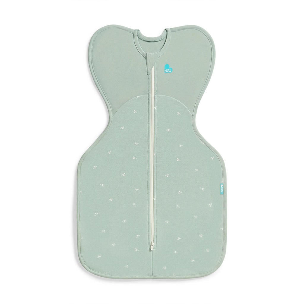 Love to Dream inbakerslaapzak Fase 1 Swaddle UP 2-laags 1.5 Olive Twigs