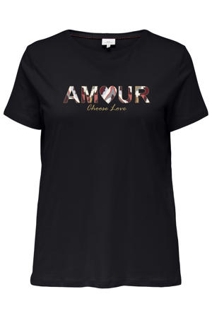 T-shirt  zwart