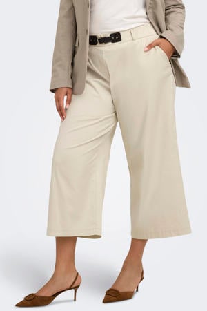 straight high waist casual broek ecru