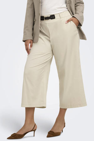 straight high waist casual broek ecru