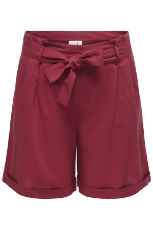 Carisola Hw Belt Shorts Pnt casual short - rood