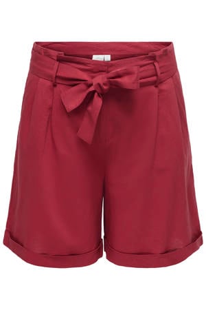 Carisola Hw Belt Shorts Pnt casual short - rood