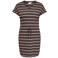 ONLY CARMAKOMA gestreepte T-shirtjurk zomerjurk donkerbruin