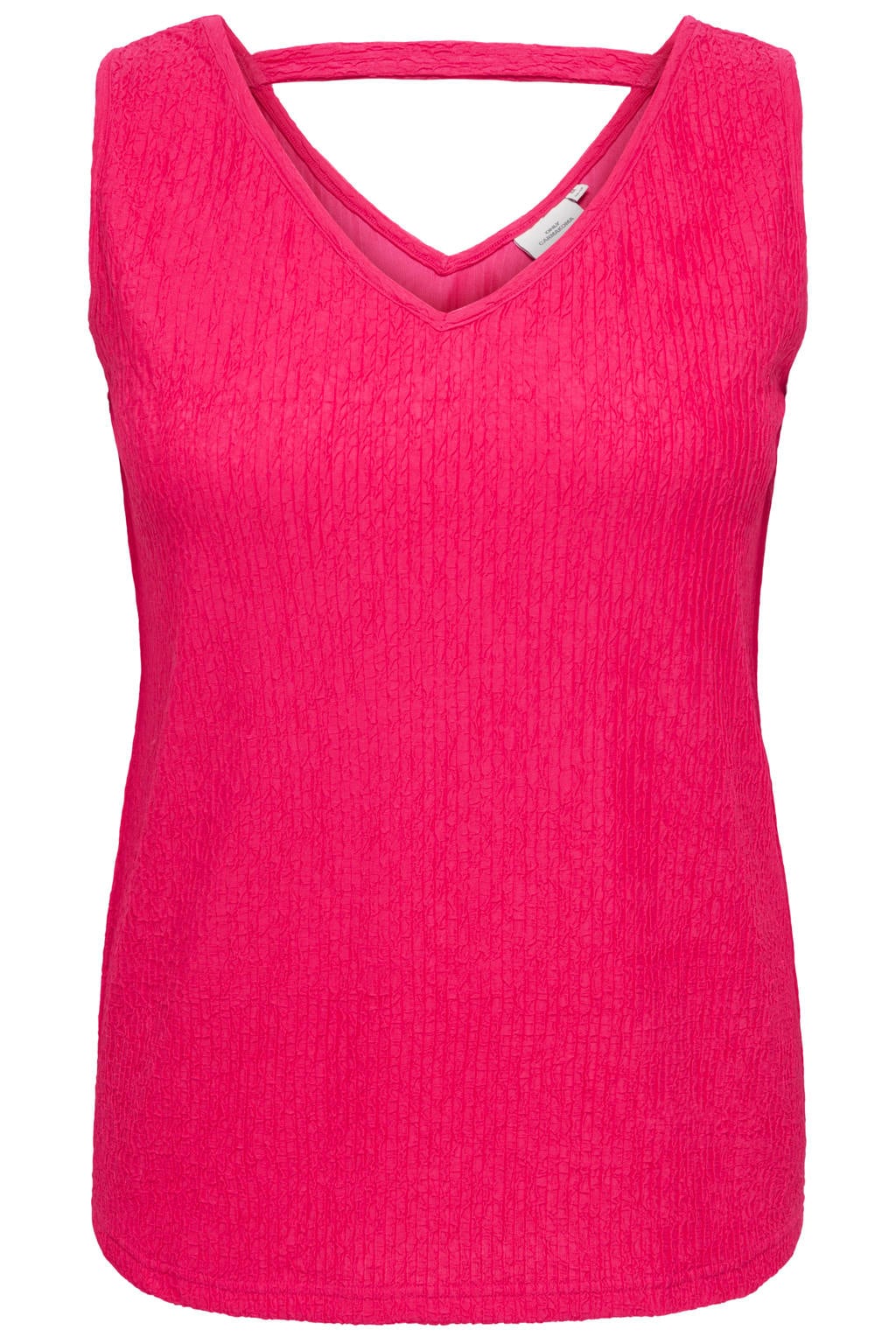 Roze dames ONLY CARMAKOMA top Plus Size van polyester met effen