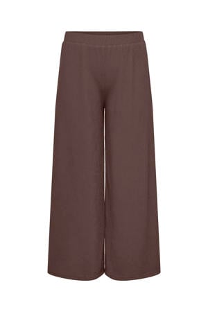 wide leg regular waist casual broek