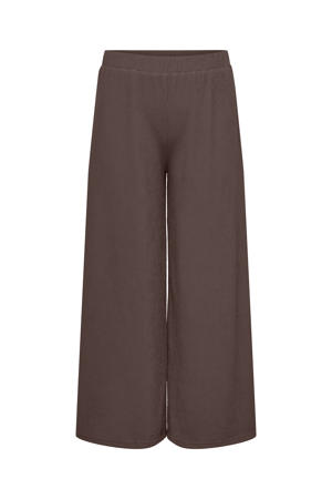 wide leg regular waist casual broek
