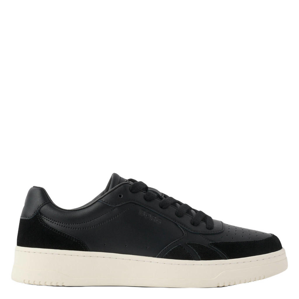 Zwarte heren Björn Borg Victory leren sneakers - met veters