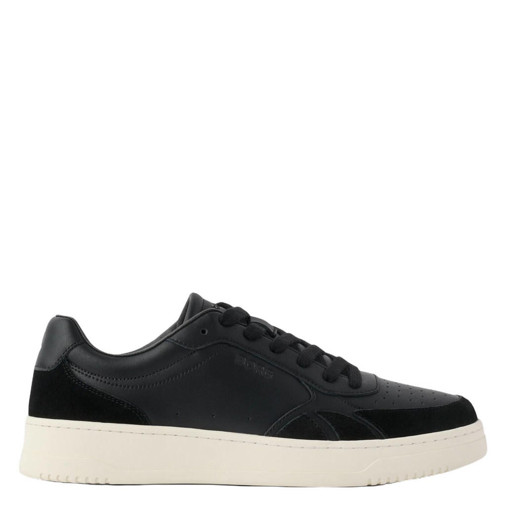 Zwarte heren Björn Borg Victory leren sneakers - met veters