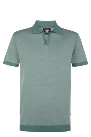 regular polo gebreid groen