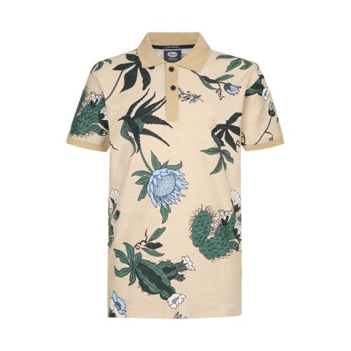 Petrol Industries regular gebloemde polo beige afbeelding