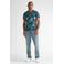Petrol Industries regular gebloemde T-shirt donkerblauw