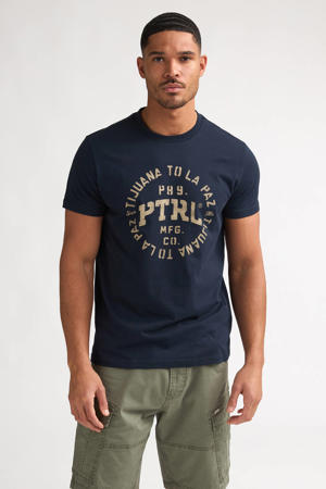 regular T-shirt donkerblauw