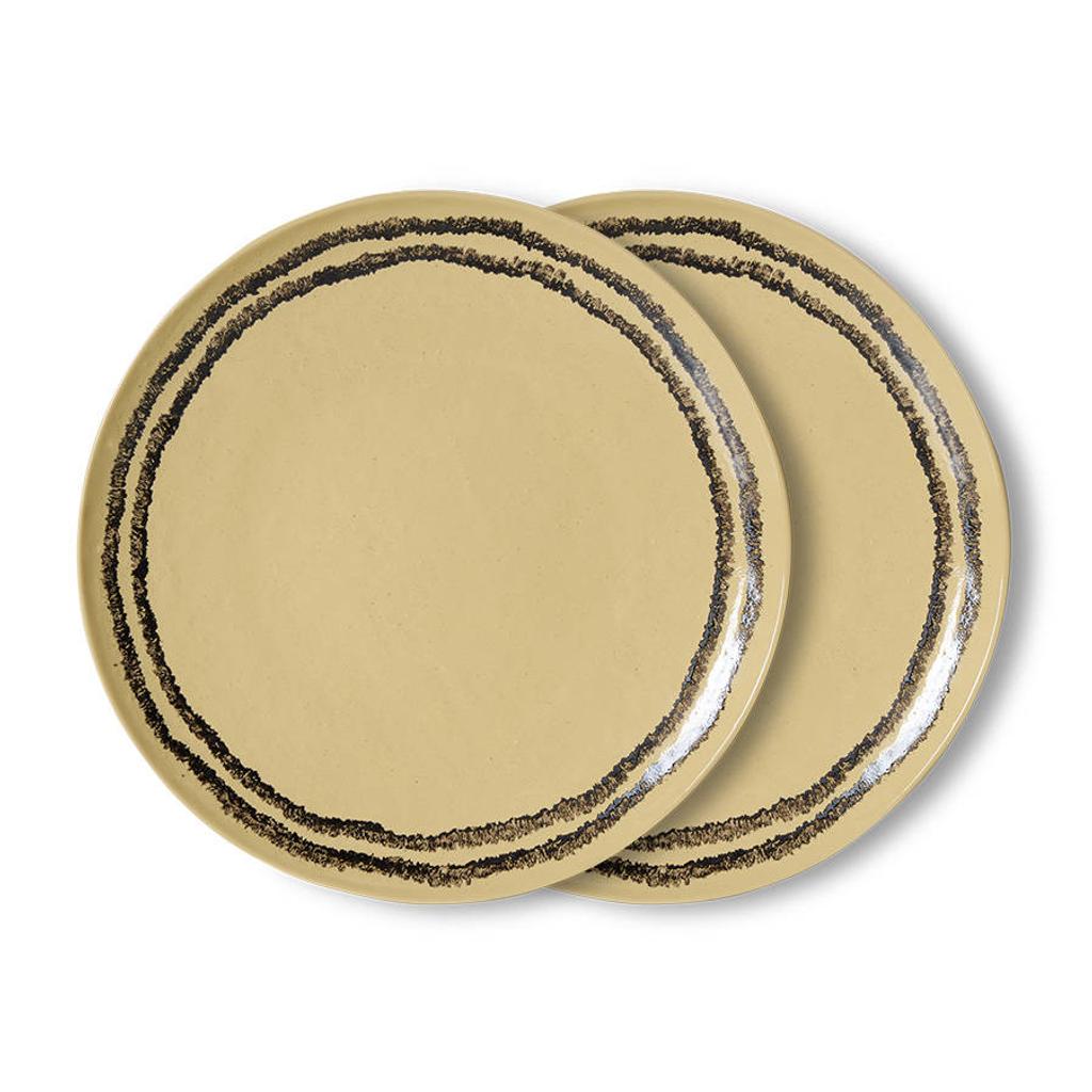 HKLIVING dinerbord 70s (Ø27,5 cm) (set van 2)