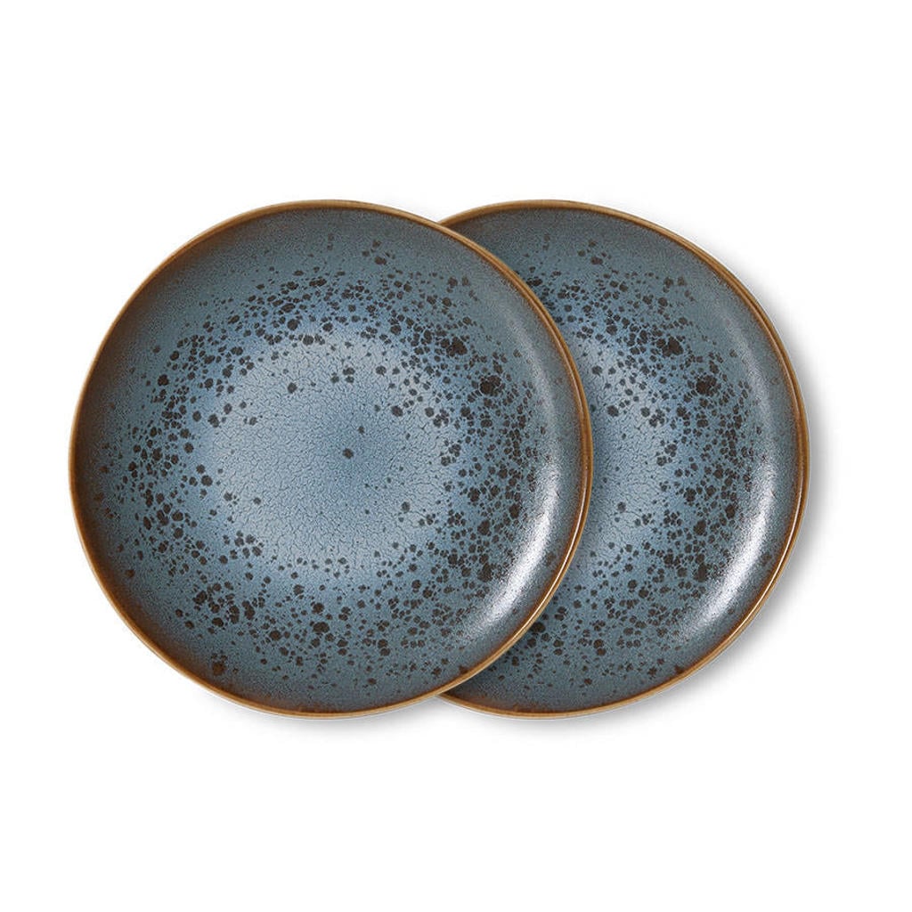 HKLIVING ontbijtbord 70s (Ø22 cm) (set van 2)