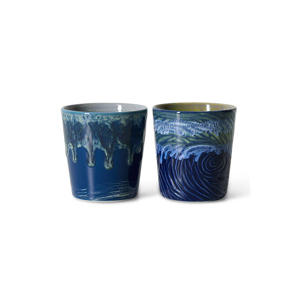 Van Gogh koffiekopje 70s (Ø7,5 cm) (180 ml) (set van 2)