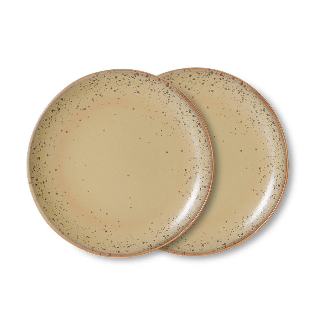 HKLIVING ontbijtbord 70s (Ø22 cm) (set van 2)