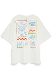 thumbnail: VERO MODA T-shirt met backprint ecru