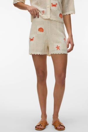 regular waist casual short ecru