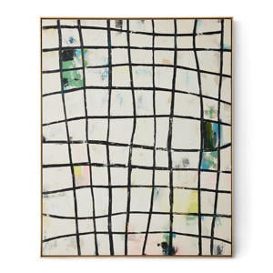 schilderij zwart (131x5x163 cm)