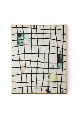schilderij zwart (131x5x163 cm)