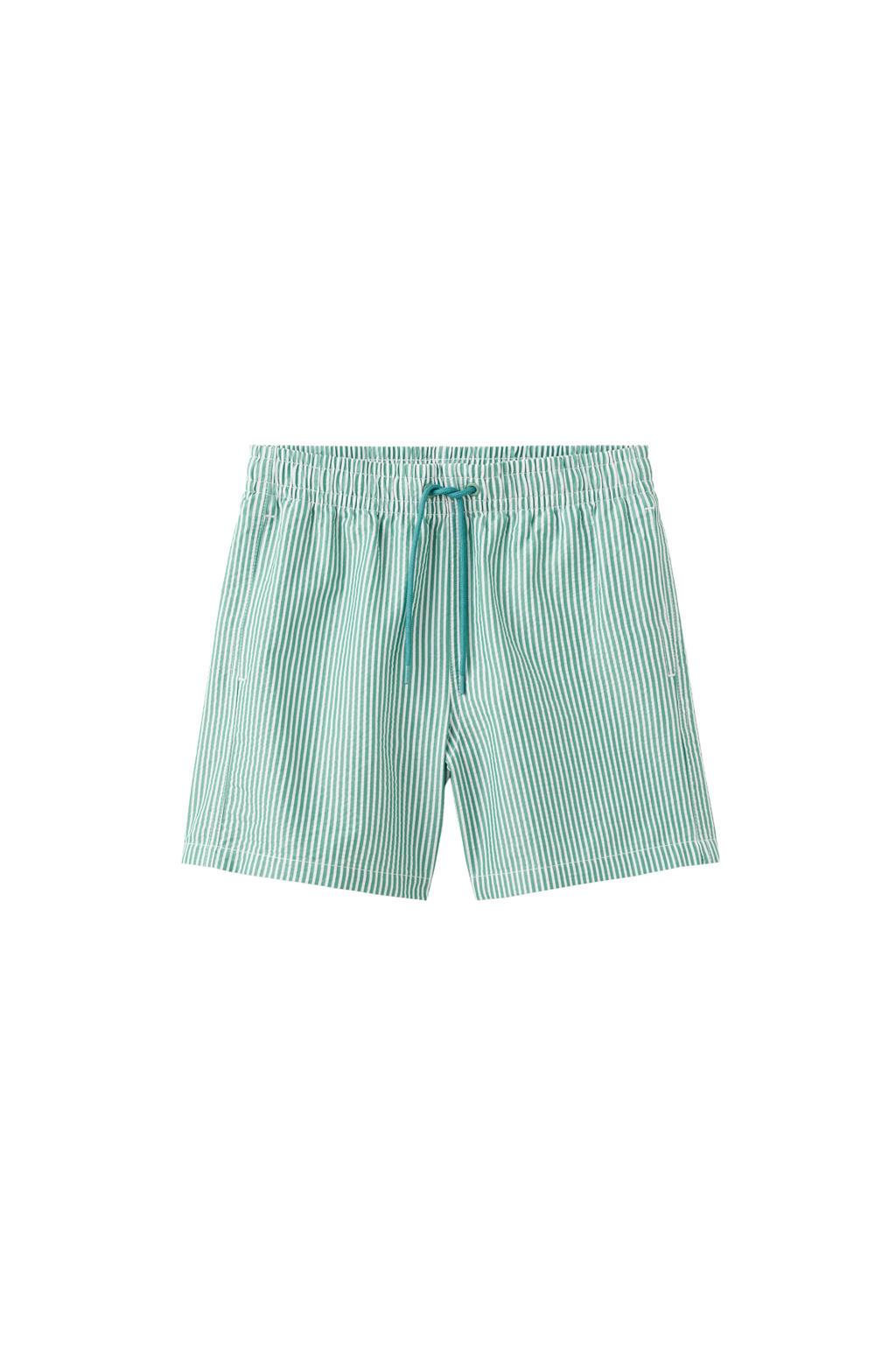 Mango Kids zwemshort gestreept groen