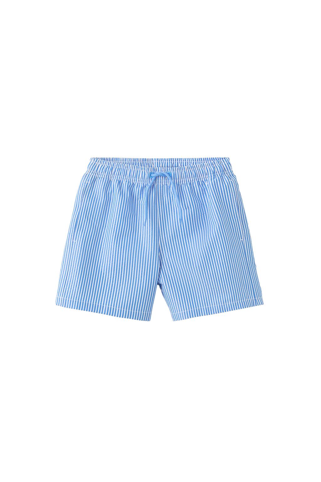 Mango Kids zwemshort gestreept blauw